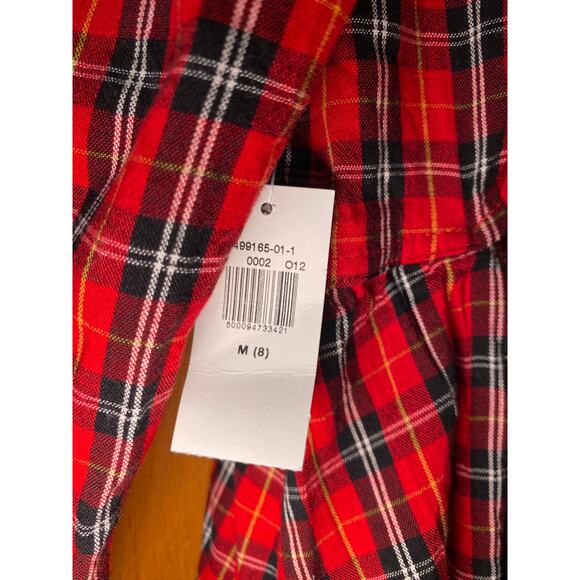 NWT- Red Plaid blouse - Girls Size 8 - Picture 9 of 12